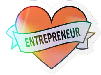 Entrepreneur heart sticker